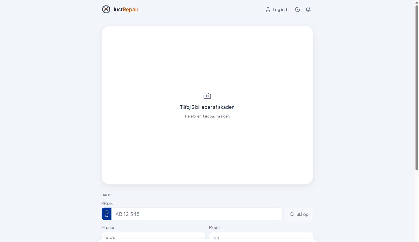 JustRepair, platformen på desktop